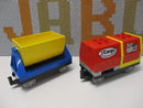 ( M12/1 ) Lego Duplo 2 Güter Waggon / Anhänger Eisenbahn Zug Train