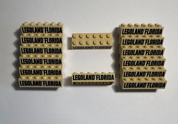 ( GMK / FL  ) Lego Stein brick Legoland Florida  2x6 tan 14 Stück