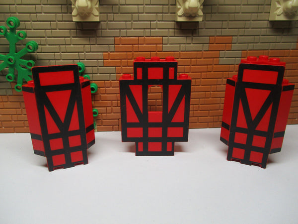 ( A5 / 3 ) Lego 3x Panel rot  2345 4444  Guarded Inn 6067 Ritter Castle