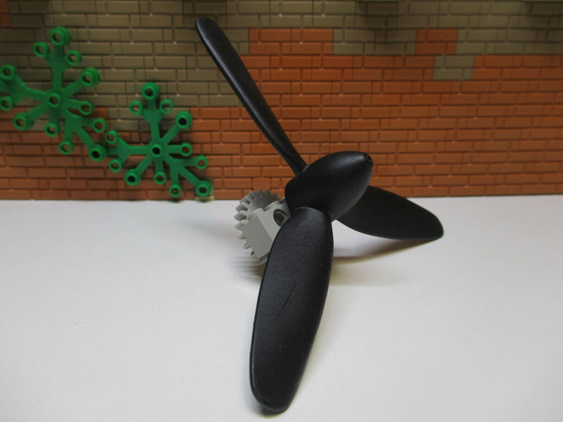 (A6/20 ) Lego 5113 Technic Rotor Propeller schwarz 3 Blätter - Zahnrad 24 Z 2740