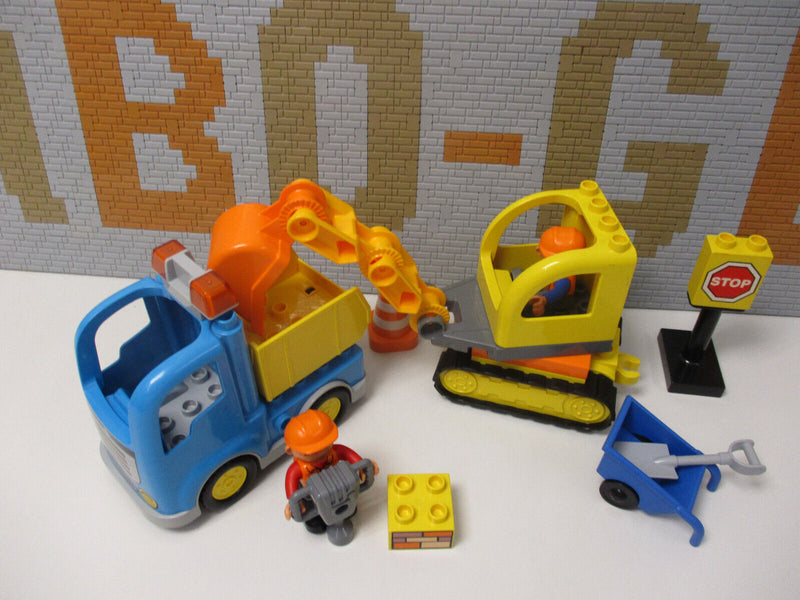 ( RB14/ 3  ) LEGO Duplo LKW Kipper und  Bagger Baustelle