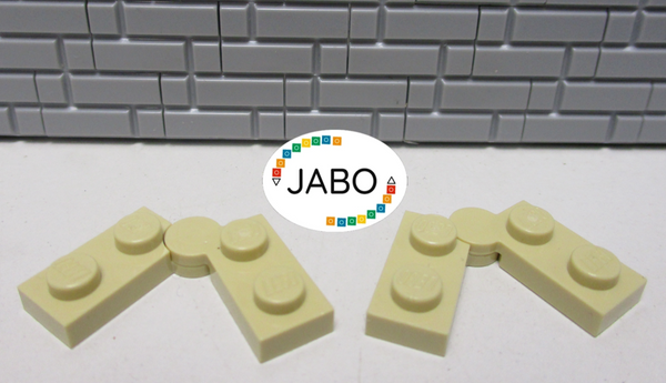(D5/1) LEGO 2x Scharnier Gelenk Platte 2429 2430 beige / tan