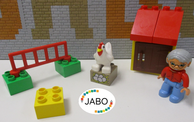 ( A 15  ) LEGO Duplo Bauernhof  Hühnerstall mit Huhn und Oma 5644