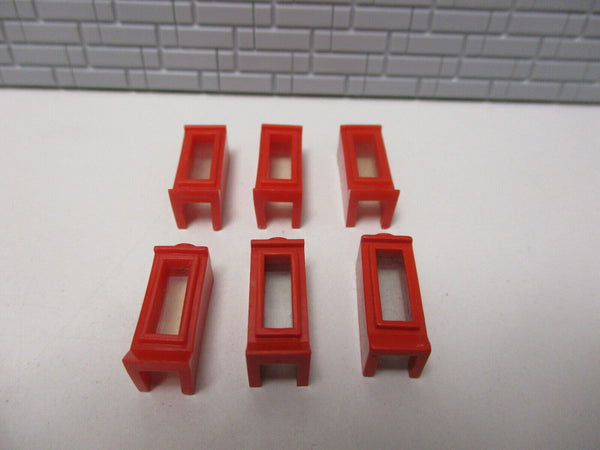 (D4/11) Lego Clasic Fenster  6x 29bc rot   7740 7760 7720