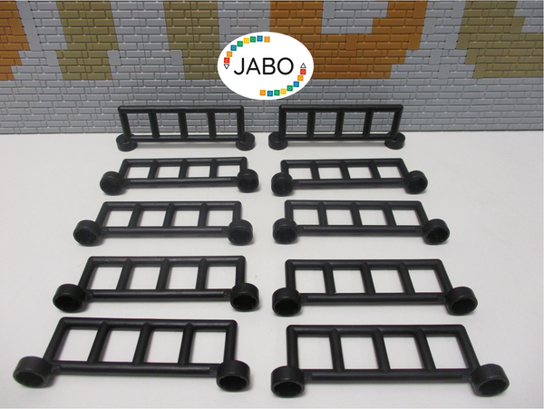 ( Q11 / 5 ) LEGO Duplo 10 x Zaun Zaunteile Zäune Absperrung schwarz Baustelle