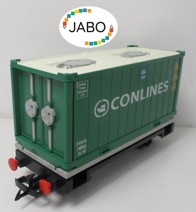 (RH) Playmobil Containerwaggon aus 4085 Waggon Spur G LGB Eisenbahn