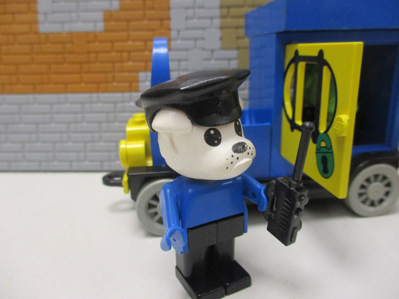 (D12/10) Lego Fabuland 3639 Inspektor Dogge Kalle Krokodil Polizeiauto + zusatz