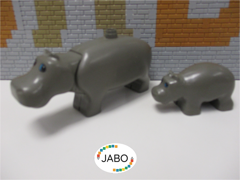 ( I6/6 ) LEGO Duplo Tiere Nilpferd mit Baby Zoo Safari Tierpark