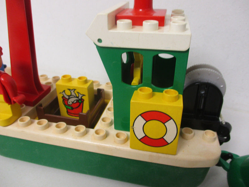 ( RB22/ 2  ) LEGO Duplo Fischerboot Kutter mit Beiboot Schiff Fischkutter