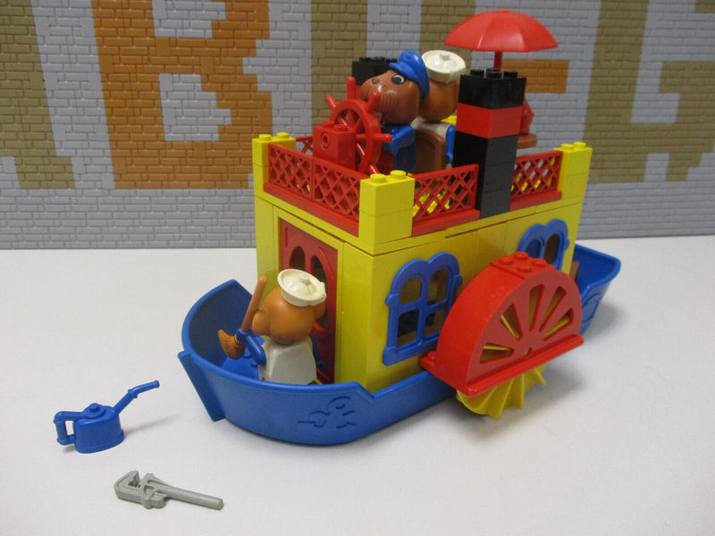 ( A 10 ) Lego Fabuland Set Raddampfer Schiff ( 3673 )