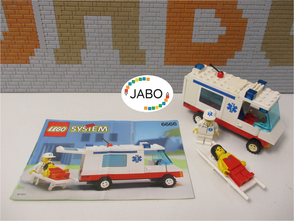 ( N11/3 ) LEGO System 6666 Krankenwagen mit BA