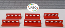 (O11/40) Lego 6x Zaun / Gitterzaun 1x4x1 rot 6399 6392 375 7839 7735 4554 6956