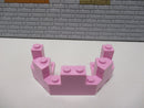 (L6/6 ) Lego 1x 6066 Burgturmspitze 4 x 8 x 2 1/3 Zinne Bright Pink 10656 10668