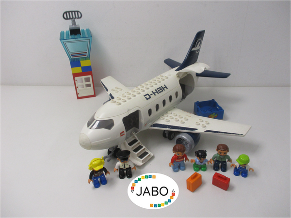 ( R2/15 ) LEGO DUPLO  Flughafen mit Flugzeug Tower und Zubehör