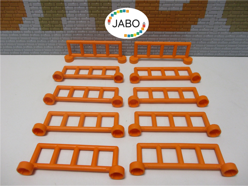 ( Q11 / 8 ) LEGO Duplo 10 x Zaun Zaunteile Zäune Absperrung orange Baustelle