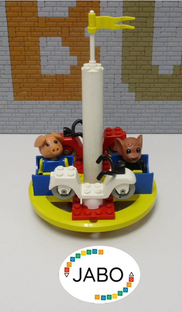 ( F17 ) Lego Fabuland Karussell mit 2 Figuren passt zur Freizeitpark ( 3683 )