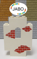 F10/9) Lego 1x 4444p06 Ritterburg Paneel Wand Mauer weiß bedruckt 6265 6276 6277