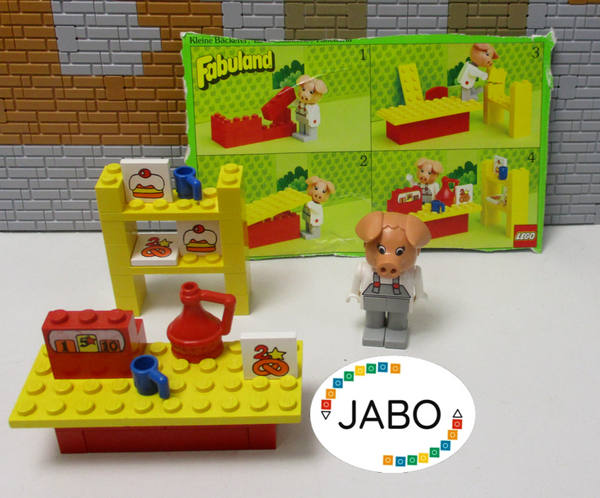 ( A10/2 ) Lego Fabuland Set Bäckerei Percy Pigl (3796)