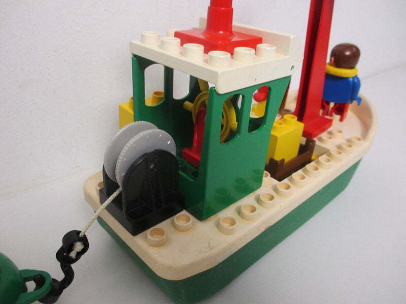 ( RB22/ 2  ) LEGO Duplo Fischerboot Kutter mit Beiboot Schiff Fischkutter