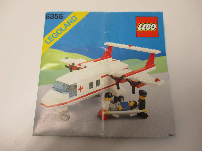 ( AH3) LEGO Legoland 6356 Rettungsflugzeug Med Star Rescue Plane Komplett mit BA