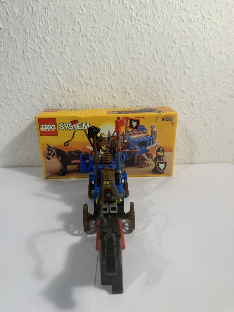 (E 17) Lego 6038 Wolfpack Renegades Ritter Castle Wolfsritter Kutsche OVP und BA