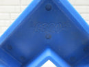 ( F11 / 2 ) LEGO Stein 4x4 Ecke blau bhol01 / 702old LEGO Logo innenseite