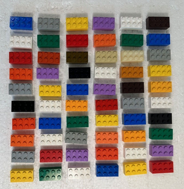 ( GMK / B 6  ) Lego Teststein Teststeine  brick von Bayer oder BASF 2x4 60 Stück