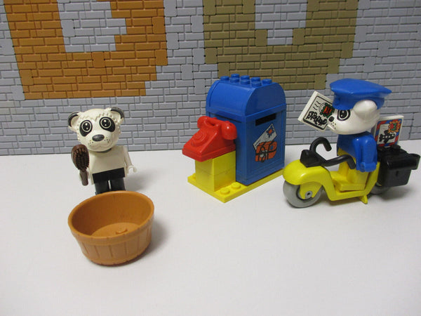 ( B16/2 ) Lego Fabuland 3710 Peter Panda & 3793 Boris Bulldogge