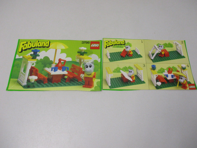 ( F15/13 ) Lego Fabuland Set Gartenlaube Picknick Hanna Nilpferd  ( 3798 )