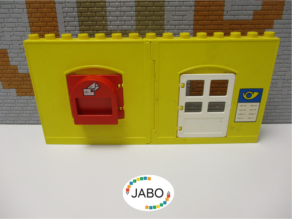 ( A17/14 ) LEGO Duplo Haus Seiten Teil Wand gelb 2 Teilig Post