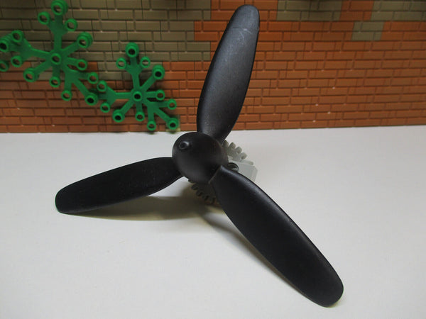 (A6/20 ) Lego 5113 Technic Rotor Propeller schwarz 3 Blätter - Zahnrad 24 Z 2740