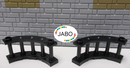(N9/28) LEGO 2 x Zaun Spindelzaun gebogen 30056 schwarz Ritter Piraten Hobbit
