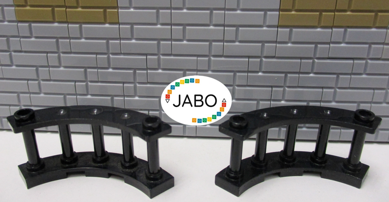 (N9/28) LEGO 2 x Zaun Spindelzaun gebogen 30056 schwarz Ritter Piraten Hobbit