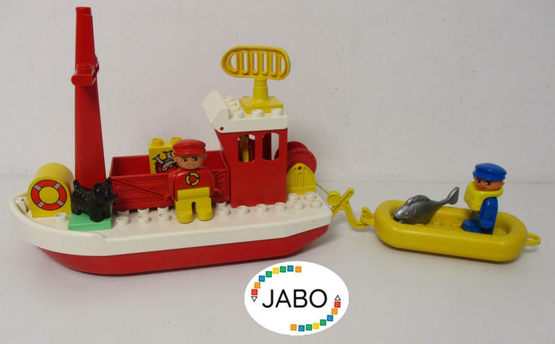 ( RB22/ 1  ) LEGO Duplo Fischerboot Kutter mit Beiboot Schiff Fischkutter