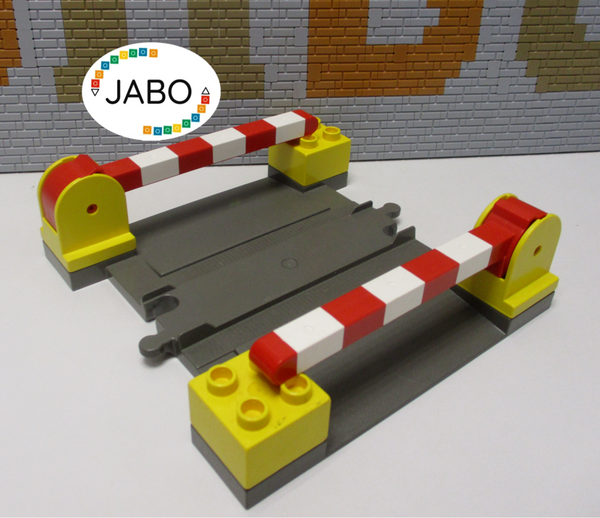 (R4/9) Lego Duplo Bahnübergang  alt dunkelgrau Eisenbahn