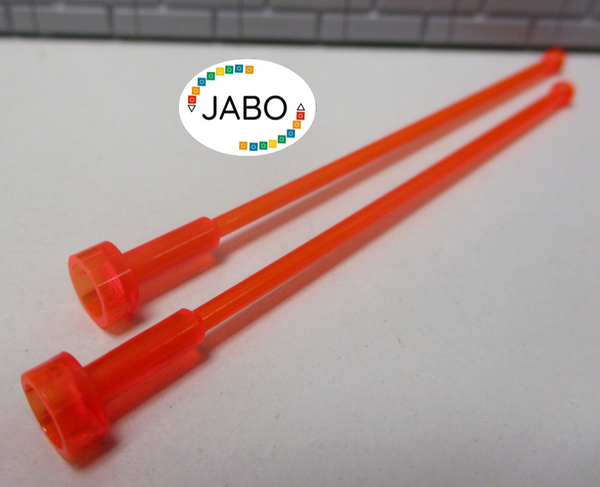 (B5/15) LEGO  2 x 2569 Antenne 8H transparent neon orange Space Star Wars