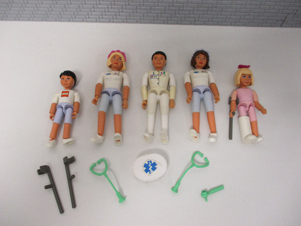 ( H14/4 )  Lego  Belville Figuren  mit Zubehör Arzt Ärztin Kinder Krankenhaus