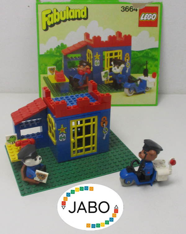 ( B 17 ) Lego Fabuland Set Polizei Station nur Front der OVP  ( 3664 )