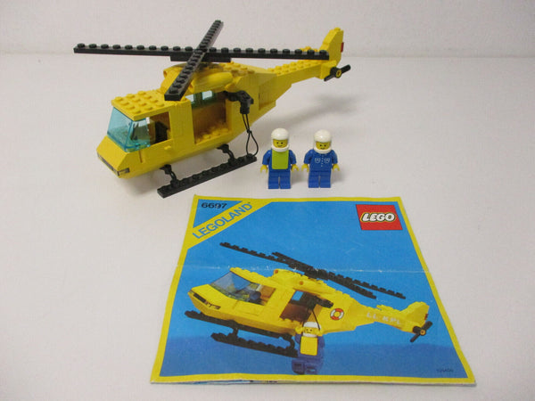 ( J11 / 1 ) LEGO Legoland Town 6697 Rescue Helicopter ohne Aufkleber mit BA