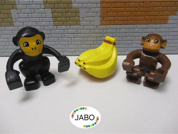 ( I6/7 ) LEGO Duplo Tiere Affe mit Baby und Bananen Zoo Safari Tierpark