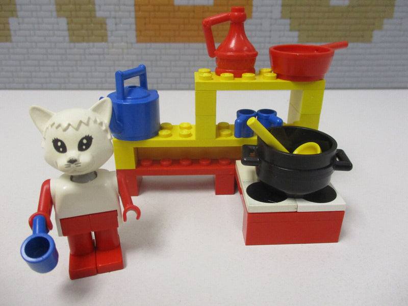 ( E14/12 ) Lego Fabuland Set  Cathy Katze  Küche (3795)