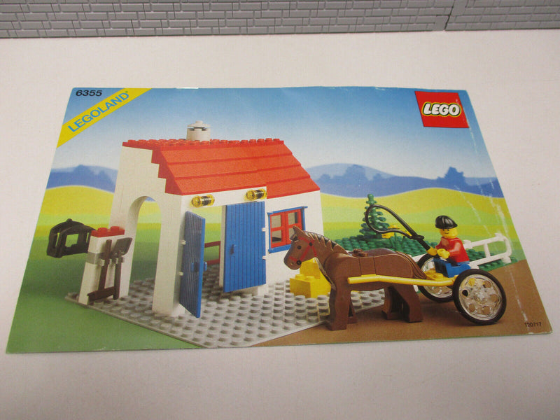 ( AH3) LEGO Legoland 6355 Derby Trotter Reiterhof Ponyhof mit BA 100% Komplett