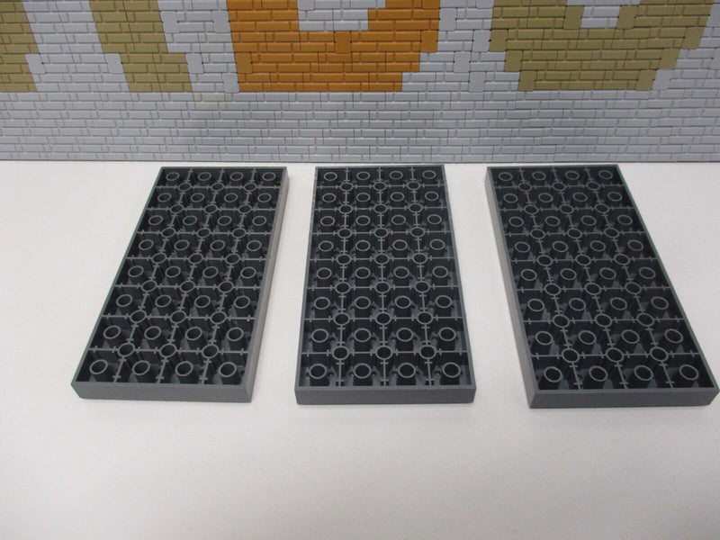 ( C 13 ) LEGO 3x Platte 4204 alt dunkelgrau grau 8x16 beidseitig bebaubar