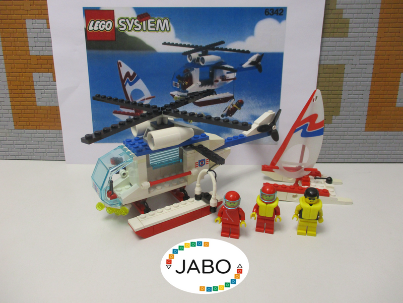 ( AH3) LEGO System 6342 Beach Rescue Chopper 100% Komplett BA ausgedruckt