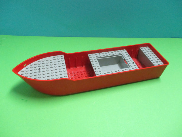 ( R.2/1 ) Lego 4020 Schiffsrumpf ROT mit Ladeplatte 2374 Boot Schiff Rumpf