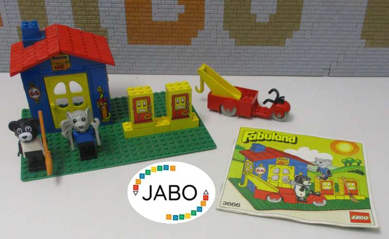 ( E14/ 2 ) Lego Fabuland Set Service Station Tankstelle mit BA ( 3666 )