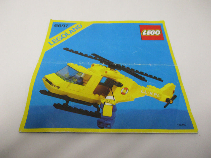 ( J11 / 1 ) LEGO Legoland Town 6697 Rescue Helicopter ohne Aufkleber mit BA