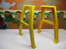 ( B 1 )  2x Lego City Kranstützen Verladekran Eisenbahn Brücke gelb 2635