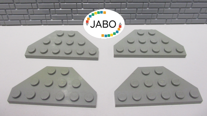 (i12/8) Lego 4x 2419 Flügel Flügelplatte 3x6 alt hellgrau 6085 7191 9754 10033