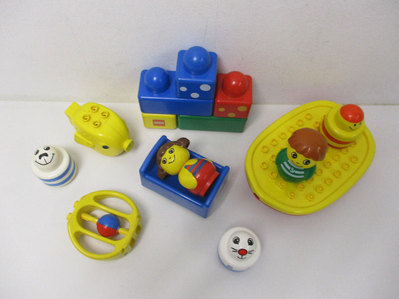 ( RBU5 / 3 ) LEGO Duplo Primo Baby Motorik Rassel Figuren Boot Fisch